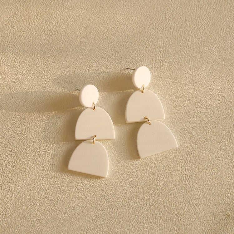 Clay Texture Acrylic Earrings European And American Long