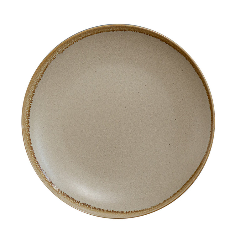 Round Ceramic Platter Breakfast Steak Plate