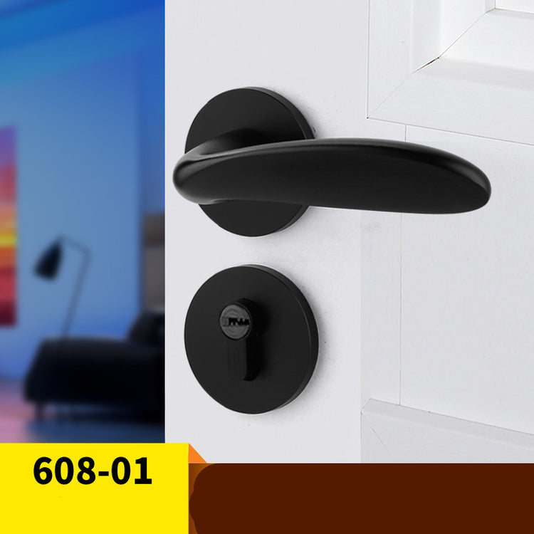 American Black Bathroom Solid Wood Door Handle