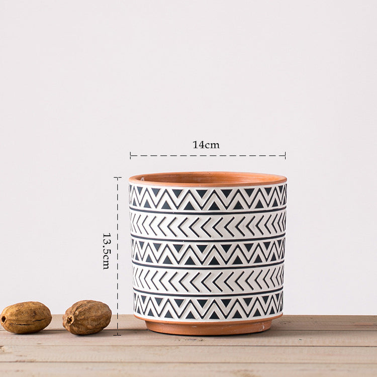 Ceramic  Flower Pots Nordic Style Geometric Flower Pots