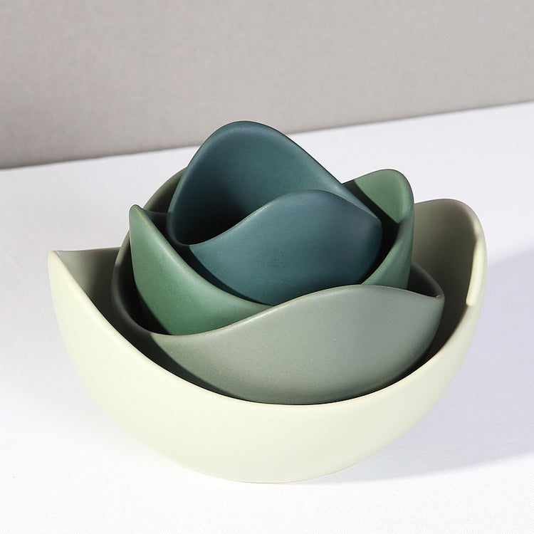 Ceramic lotus bowl