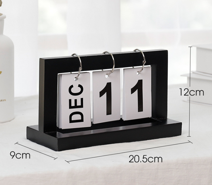 Countdown Small Calendar Creative Diy Wooden Flip Table Calendar Desk Calendar