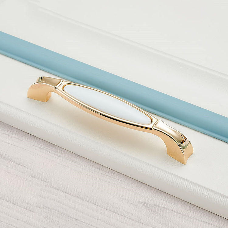 Zinc alloy golden ceramic handle