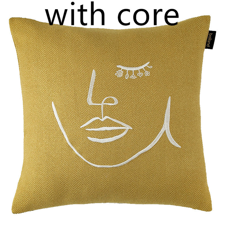 Pillow Sofa Cushion Back Pillow Case Core Waist Pillow