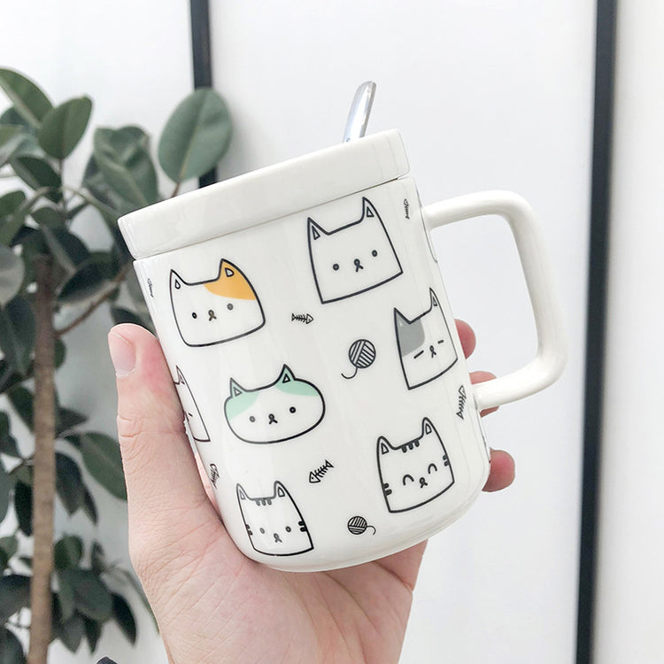 Cat ceramic cup