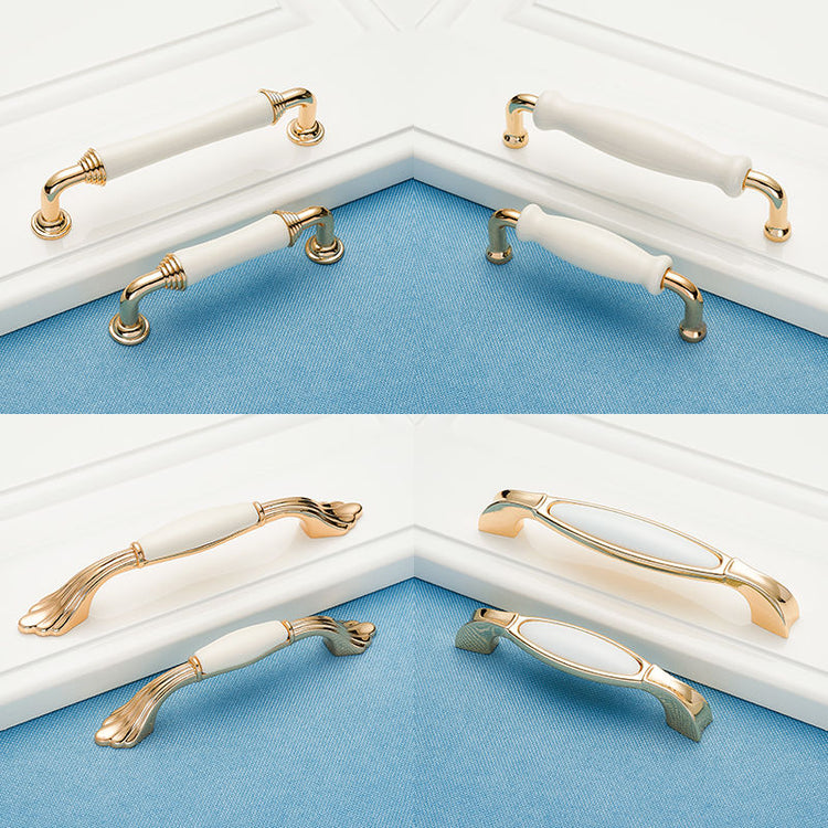 Zinc alloy golden ceramic handle