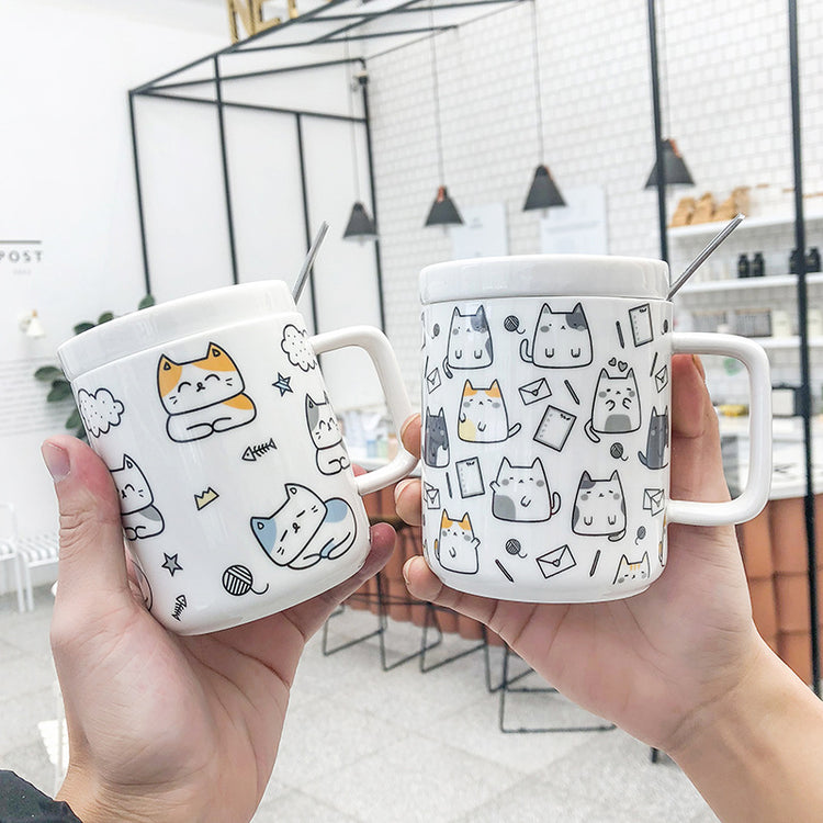 Cat ceramic cup