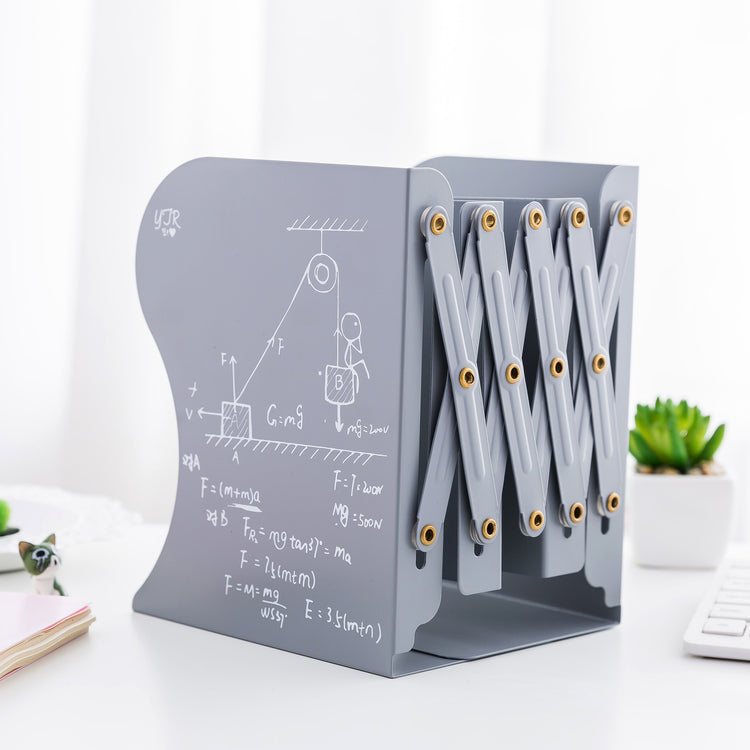 Metal telescopic stretch adjustable book stand