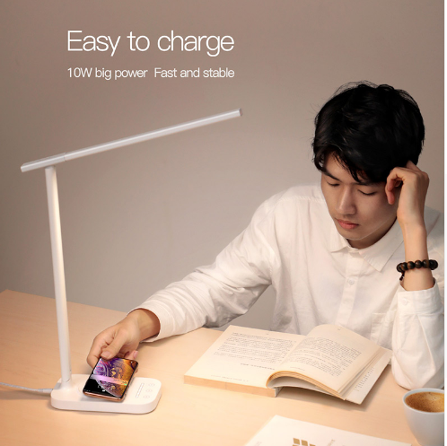 Led wireless charging table lamp European standard wireless charging folding table lamp