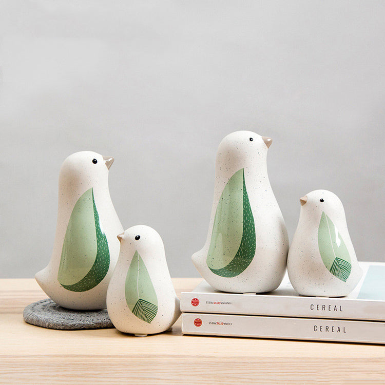 Small Fresh Ceramic Bird Decoration