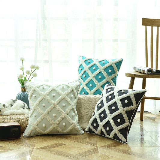 Handmade Tufted Moroccan Pillow Case