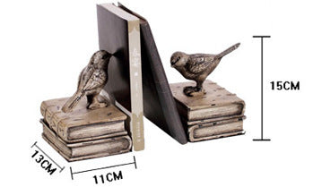 Creative Bird Bookend Office Desk Bookcase Decoration