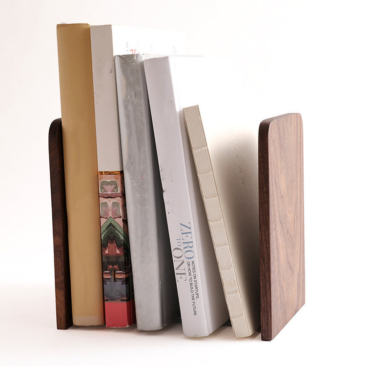 Simple Beech And Black Walnut Solid Wood Bookend