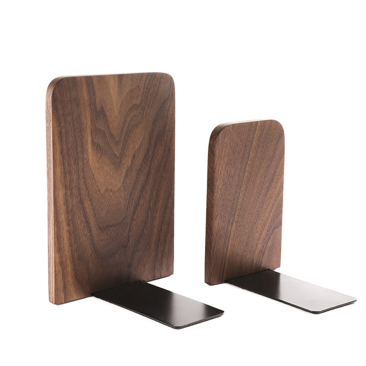 Simple Beech And Black Walnut Solid Wood Bookend