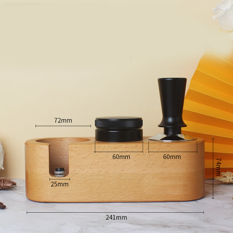 Household Simple Wooden Coffee Powder Seat Set