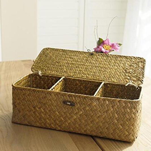 Three Lattice Cosmetic Storage Box Storage Basket Jewelry Storage Basket