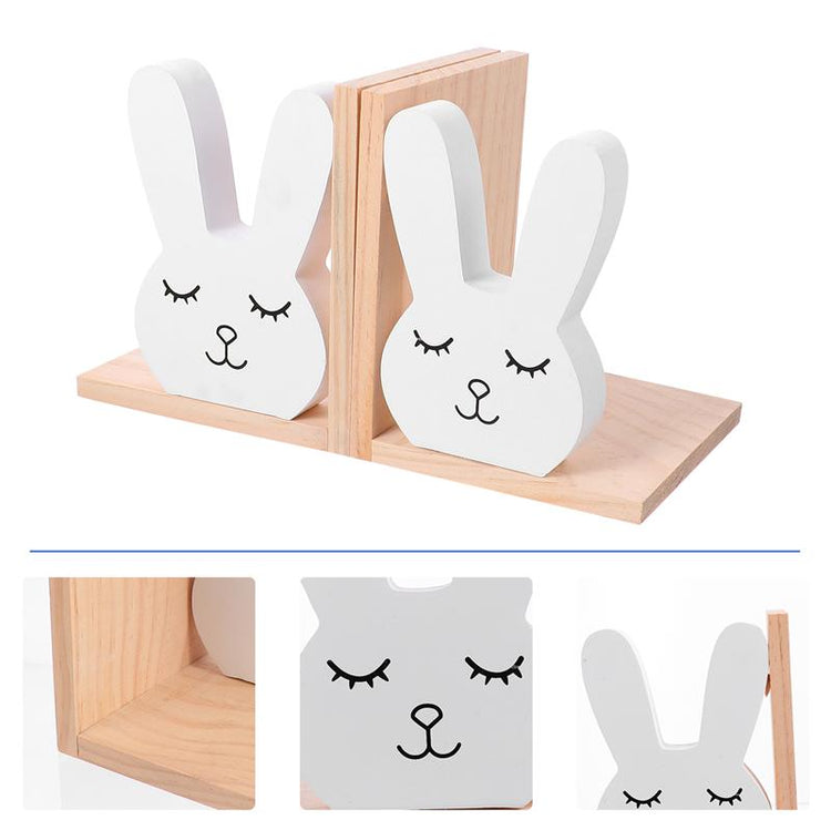 Creative Wooden Soft Decoration Rabbit Bookend