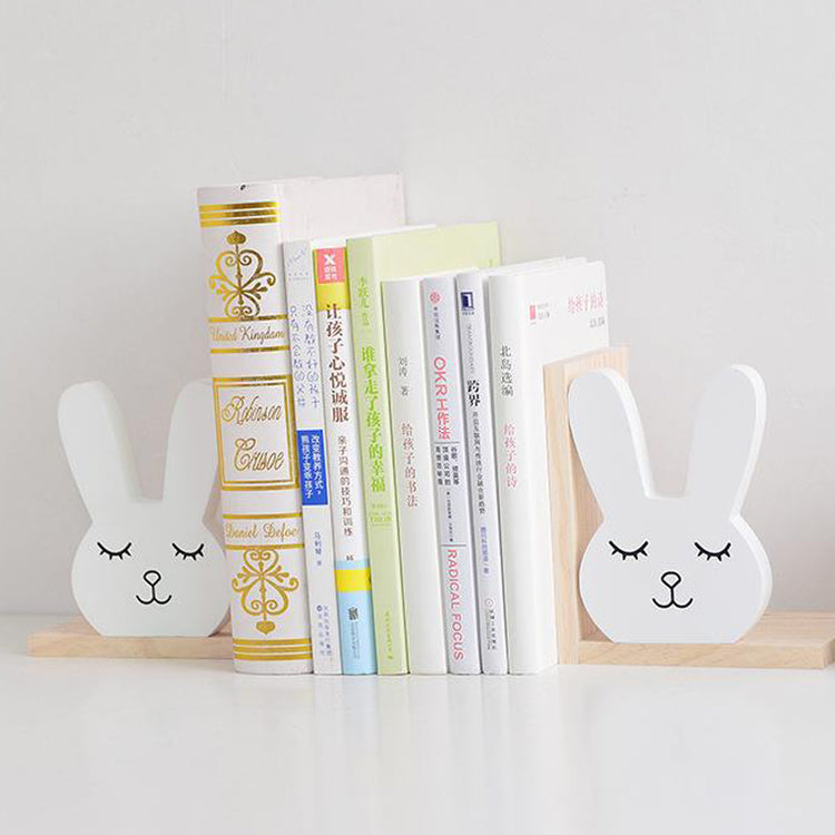 Creative Wooden Soft Decoration Rabbit Bookend