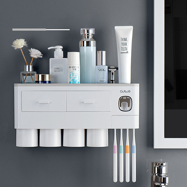 Toothbrush Rack Brush Bathroom Punch-Free Magnetic Toothbrush Holder