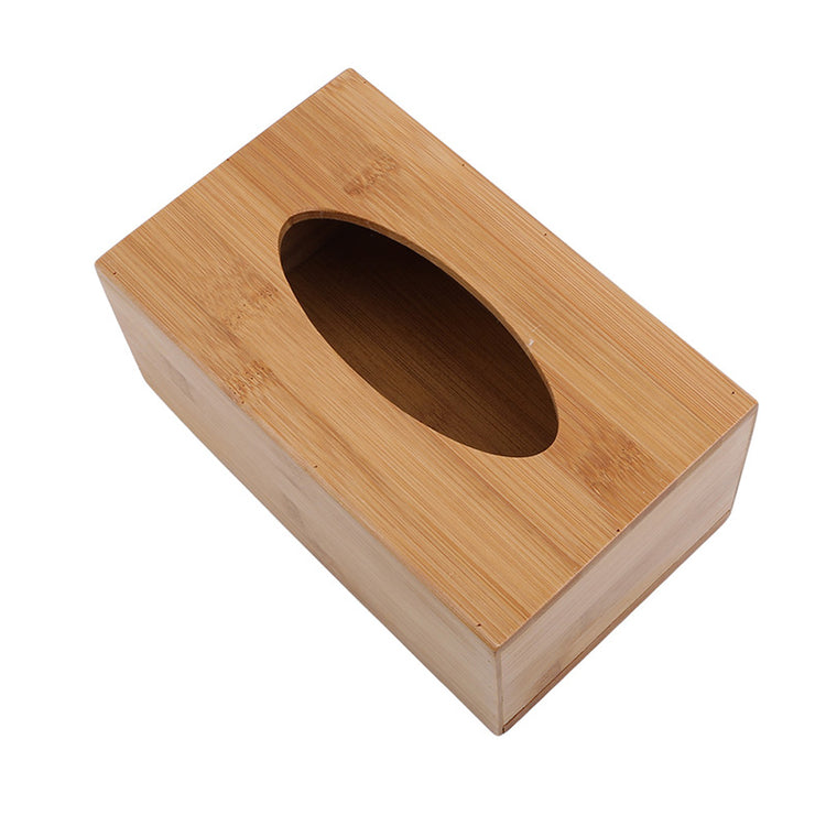 Tissue-Box Table-Decor Bamboo Roll-Storage