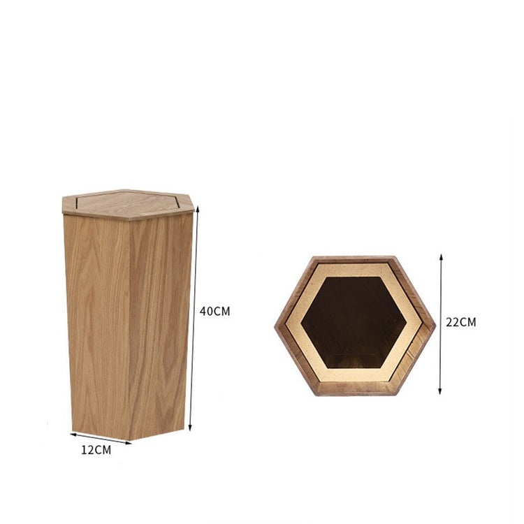 Wooden Trash Can with Lid | Nordic Home Living