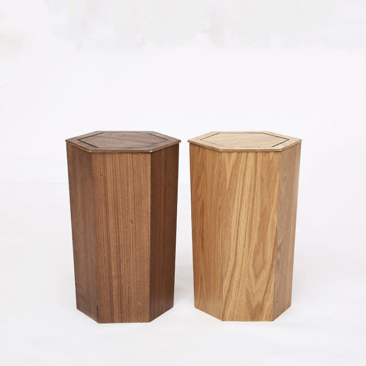 Wooden Trash Can with Lid | Nordic Home Living