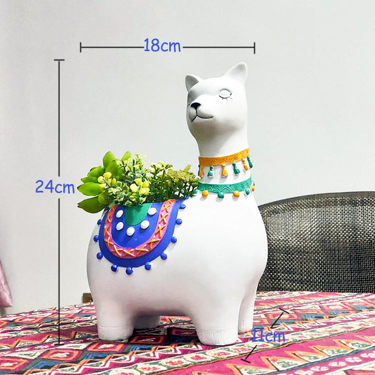 Alpaca Planter Resin Llama Flower Pot for Succulents Plants