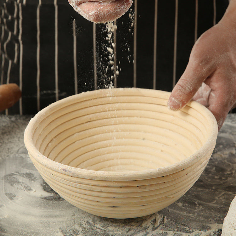 Indonesian Rattan European-Style Fermentation Rattan Basket Baking Utensils Country Bread Round Bread Basket