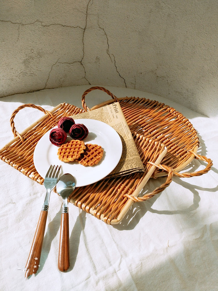 Rattan Handwoven Snack Tray