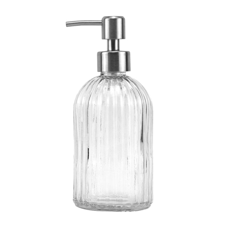 Creative Home Furnishing Vertical Pattern 400ml Pressed Glass Bottle