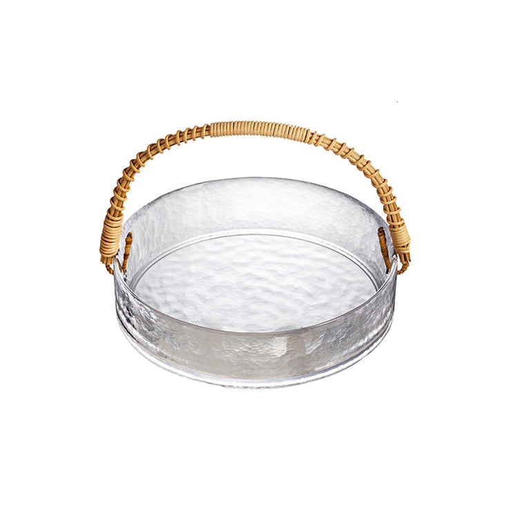 Rattan & Glass Basket