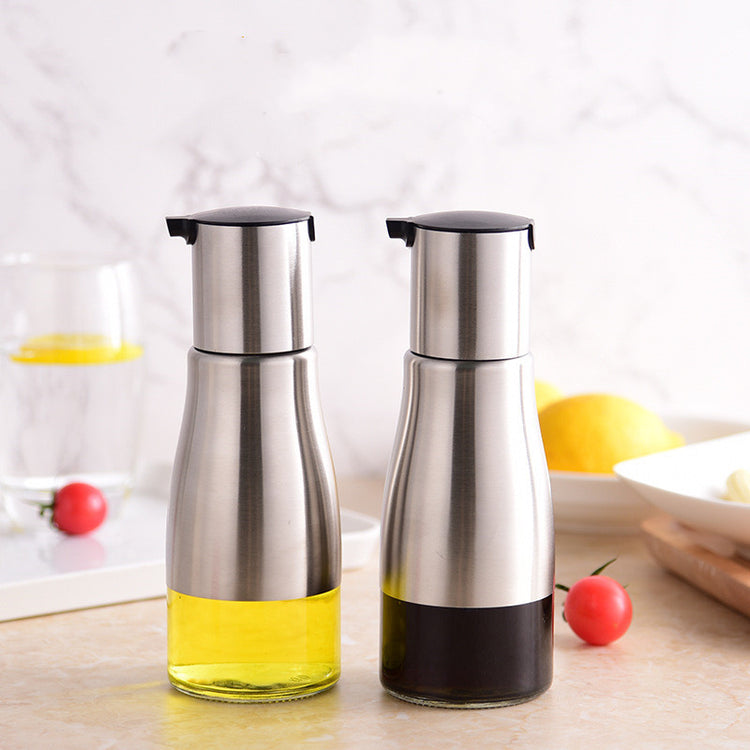 Oil Bottle Glass Oiler Chili Oil Jar Soy Sauce Vinegar Seasoning Bottled Leak-Proof Commercial Hotel