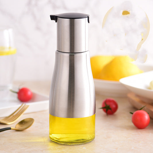 Oil Bottle Glass Oiler Chili Oil Jar Soy Sauce Vinegar Seasoning Bottled Leak-Proof Commercial Hotel