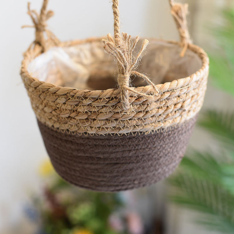 Straw Hanging Baskets, Flower Baskets, Woven Flower Pots, Rattan Baskets, Chlorophytum Potted Plants, Flower Baskets, Flower Pots, Bamboo Baskets, Flower Baskets