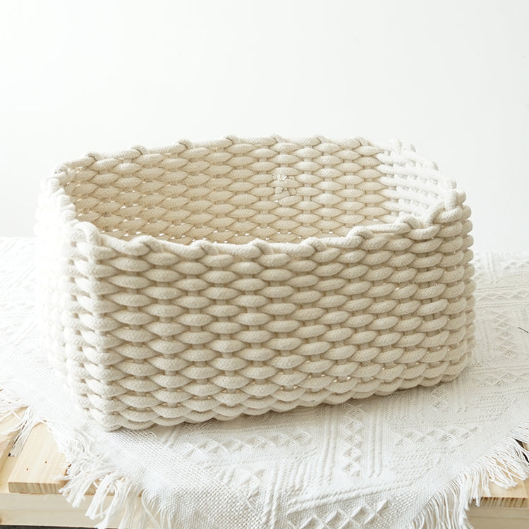 Storage Basket Sundries Storage Box Handmade Cotton Rope Storage Basket Homestay Furnishing Storage Shooting Storage Basket