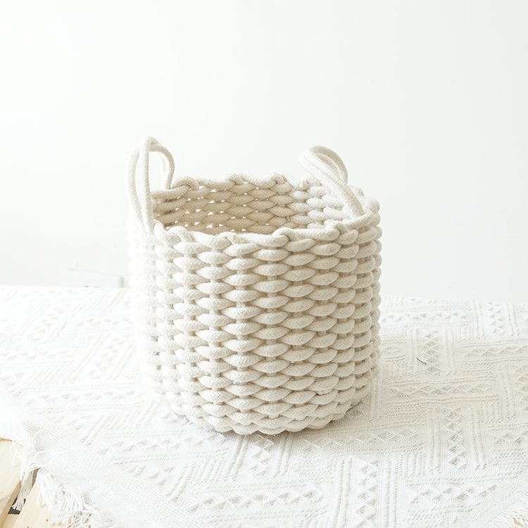 Storage Basket Sundries Storage Box Handmade Cotton Rope Storage Basket Homestay Furnishing Storage Shooting Storage Basket