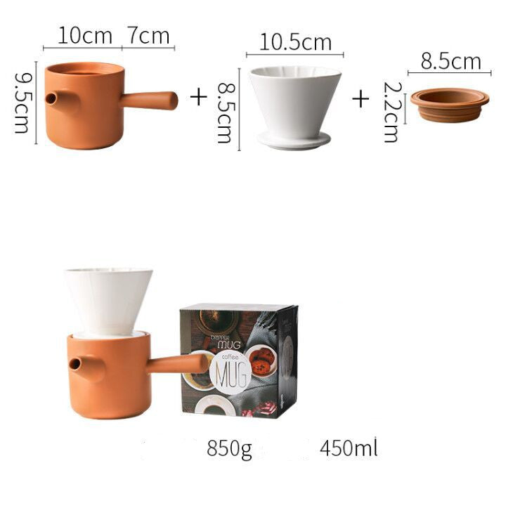 Porcelain Color Hand Coffee Pot Drip Filter Coffee Pot