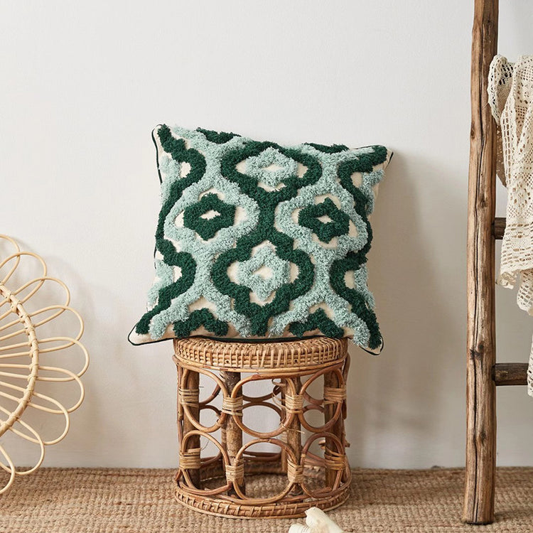 Pillow Embroidered Tufted