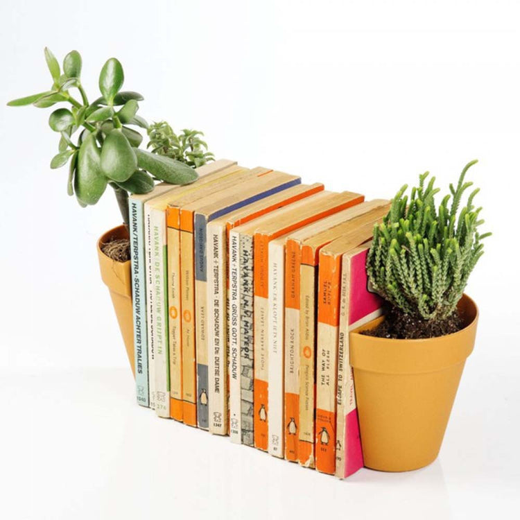 Creative Plastic Office Bookend Flower Pot