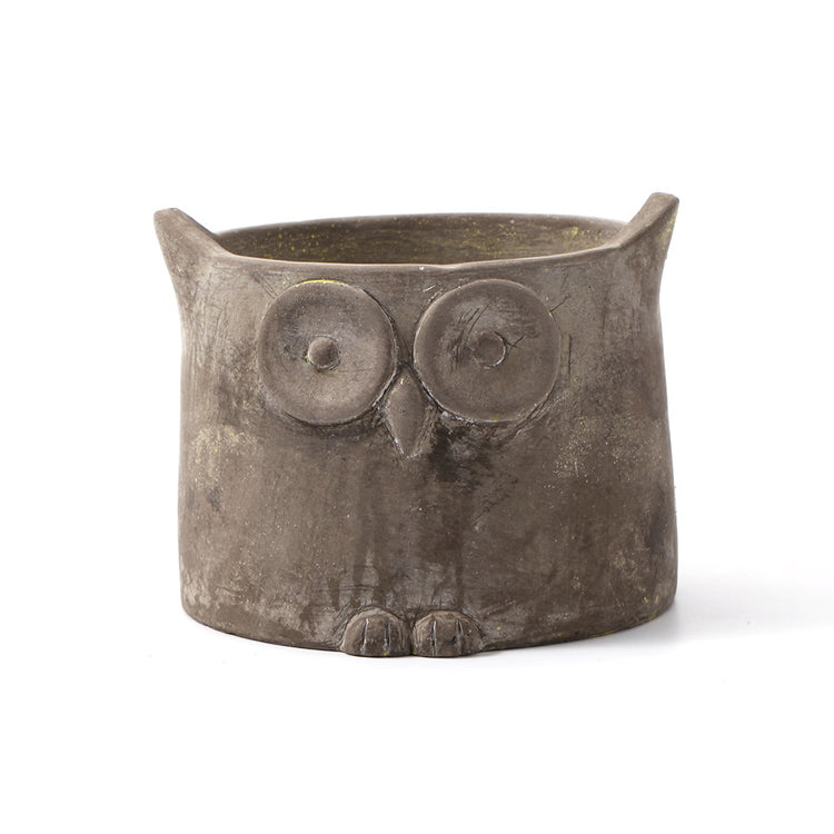 Owl Pattern Planter Concrete Mold DIY Cement Pen Holder Vase Silicone Mold