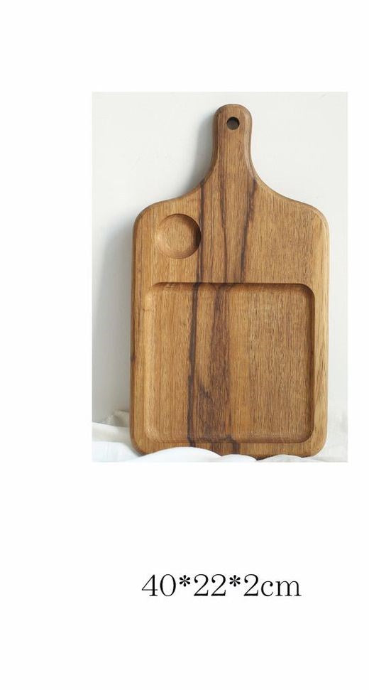 Solid wood pizza sushi cutting board