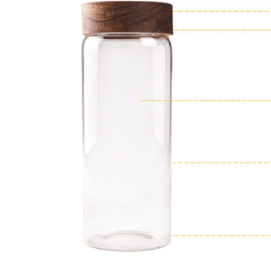 Large Transparent Glass Storage Bottle For Food Packaging Jar