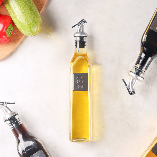 Glass Oil Bottle Leak-proof Household Kitchen Soy Sauce Bottle