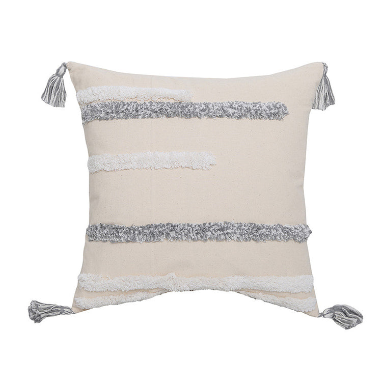 Throw Pillow Fringed Pillow Waist Pillow Case