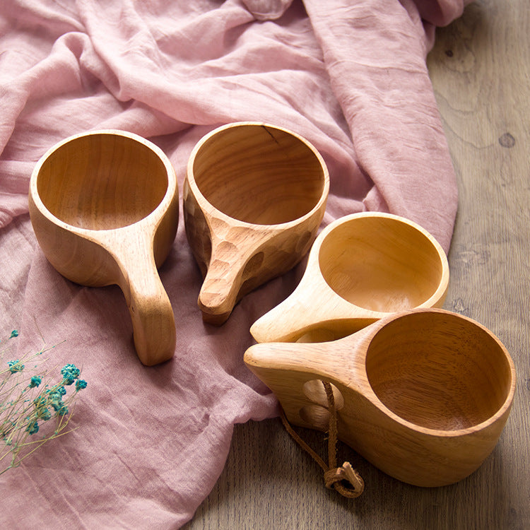 Outdoor Portable Cup Accompanying Nordic Wooden Cup