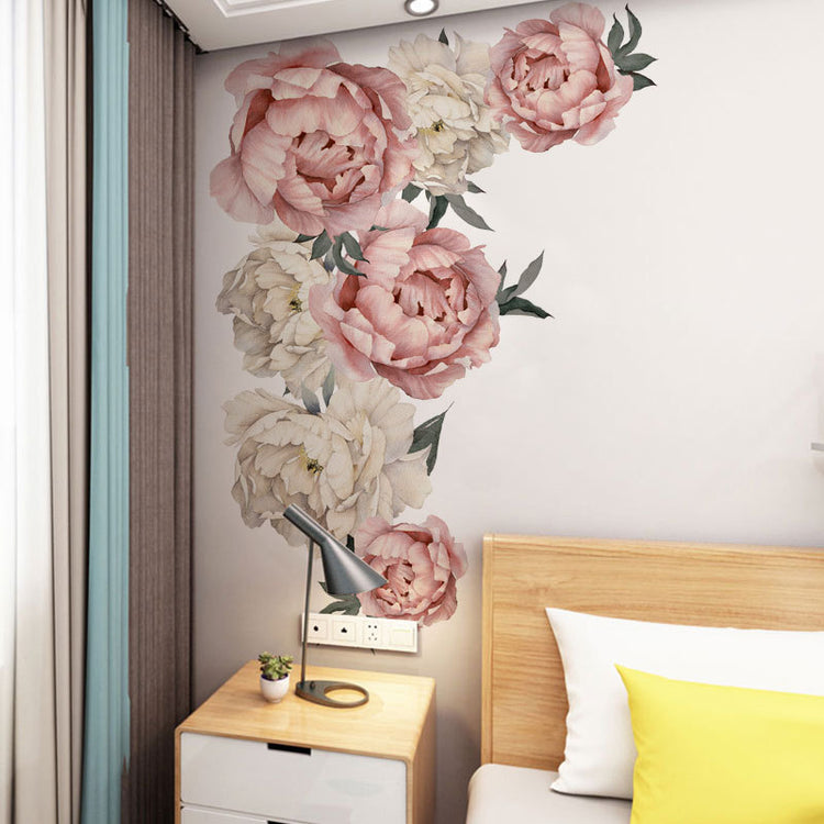 Peony Flower Living Room Bedroom Wall Stickers Wall Stickers