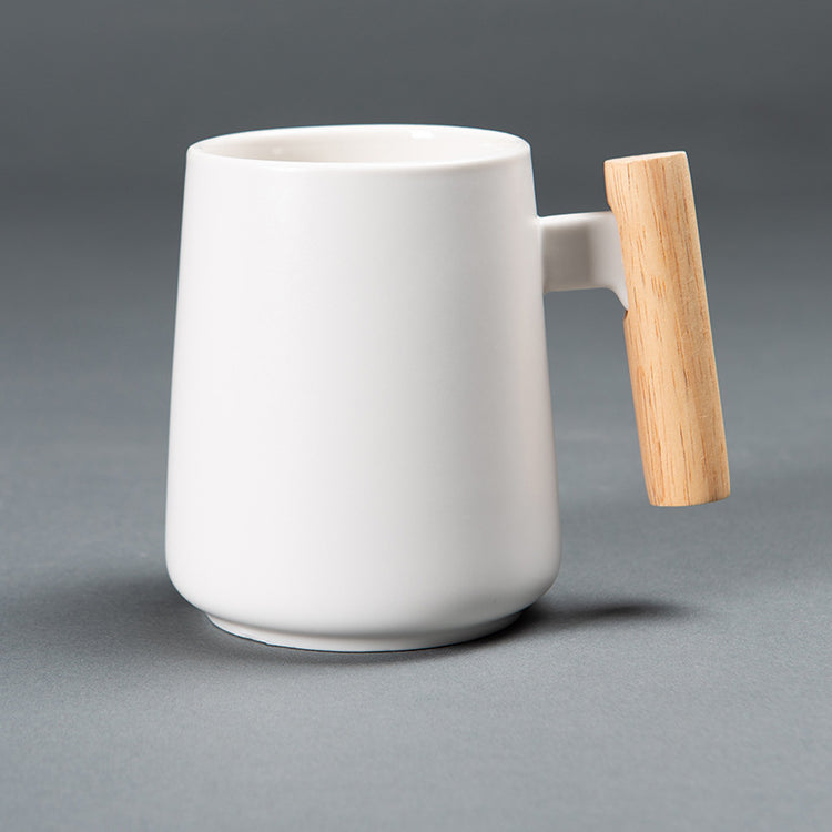 Ceramic Mug With Wooden Handle Mug Coffee Cup