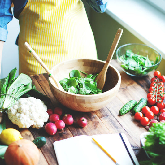 Wooden salad bowl