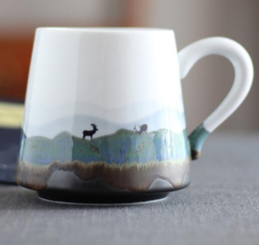 Hand-painted Yuanshan ceramic cup