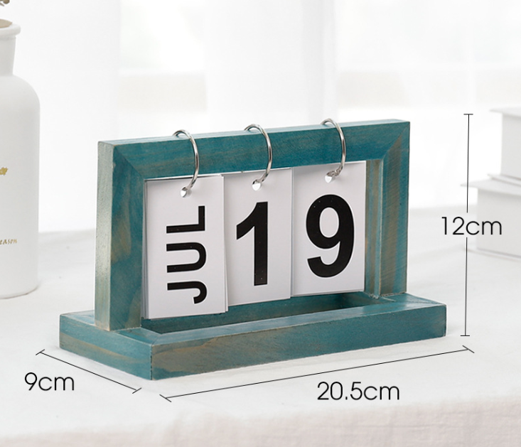 Countdown Small Calendar Creative Diy Wooden Flip Table Calendar Desk Calendar